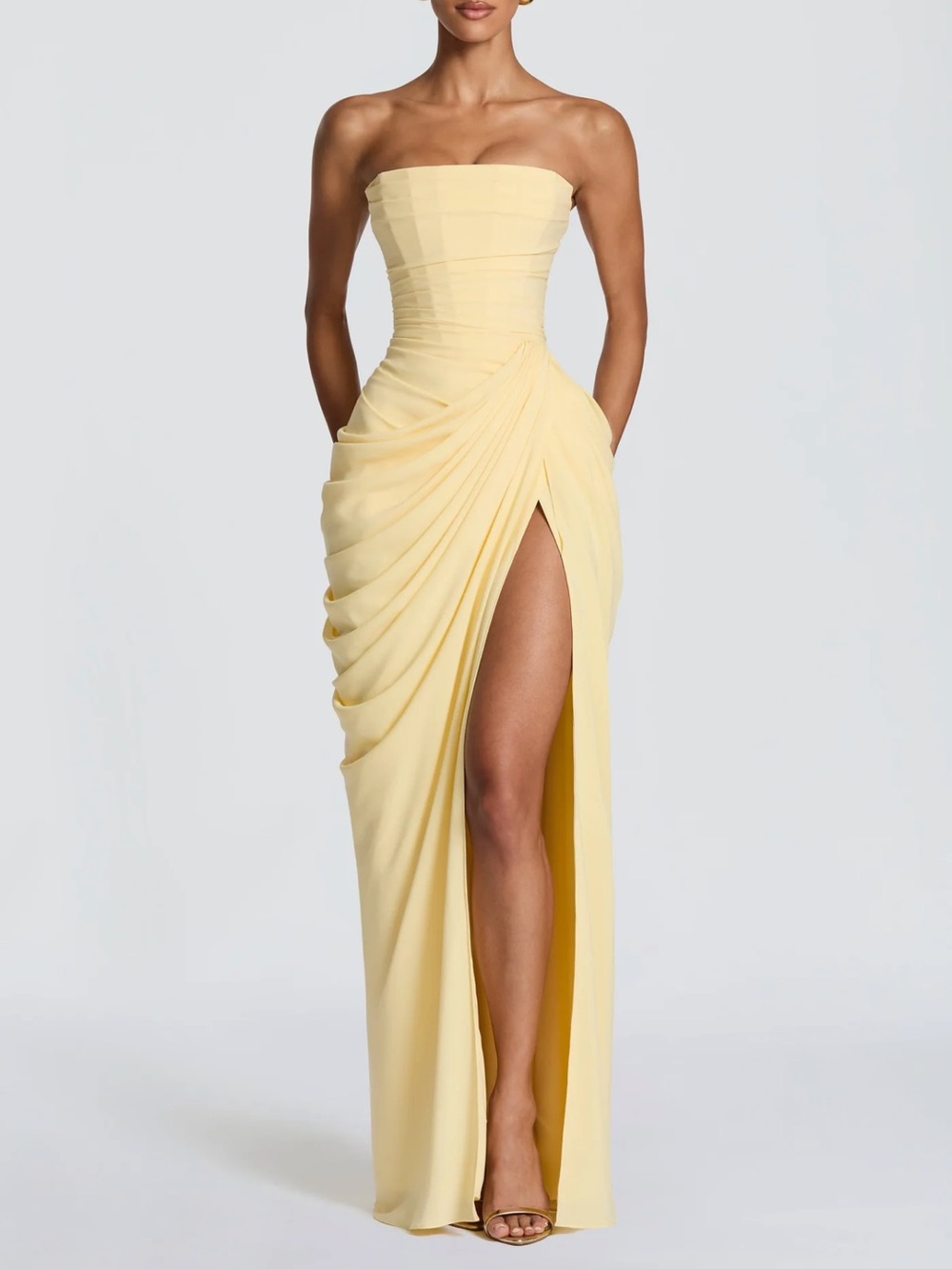 CYRA MAXI DRESS - LEMON